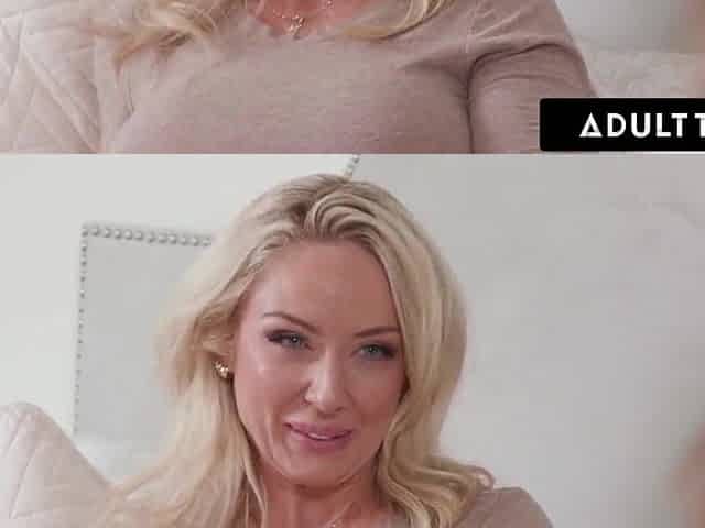 ADULT TIME - Nikki Nicole Tries three-Way WIth Stepmom Sadie Summers To Resolve If That babe's Lesbo Or Not!