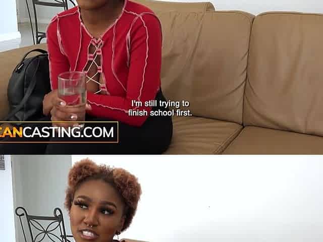 African Casting - Hot Black Babe Bikini Model Audition Interracial Sex