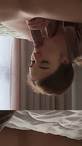 Drooling Blowjob Wet Holes Cum on Her Ass