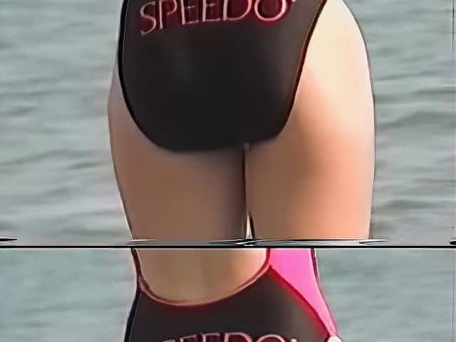 Candid babe in swimsuit is staying under the bright sun 06zg