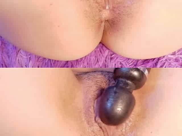 Making My Pussy Vibrate While I Have a Finger in My Ass
