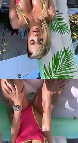 Awesome Big Boobs Blonde Masturbates In The Shower
