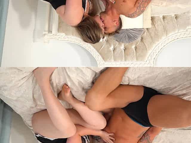 How do you like my long hair? Roxy Mae gets fucked in lingerie.