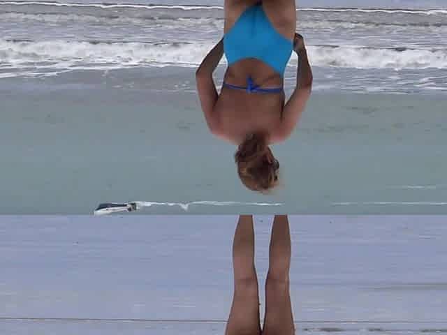 Real Video of Mother on the Beach, Exhibits, Masturbates and Fucks for the First Time with Stepson