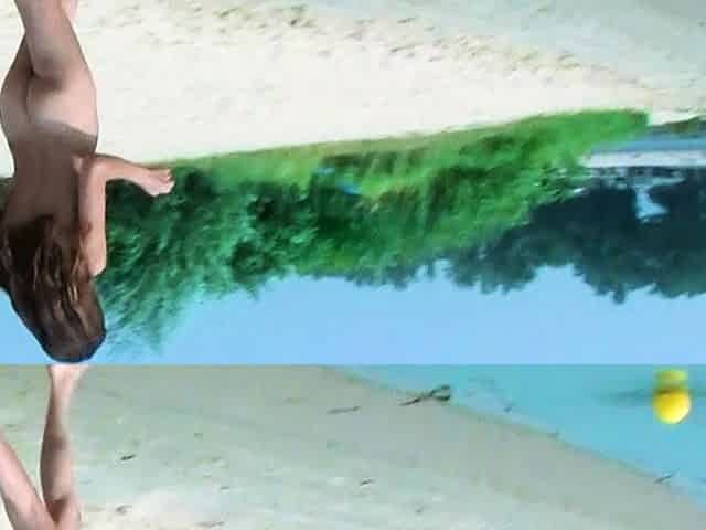 Hot young nudists secretly filmed having fun