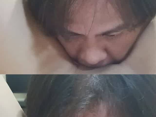 Amateur and skinny asian gets laid by al older man POV