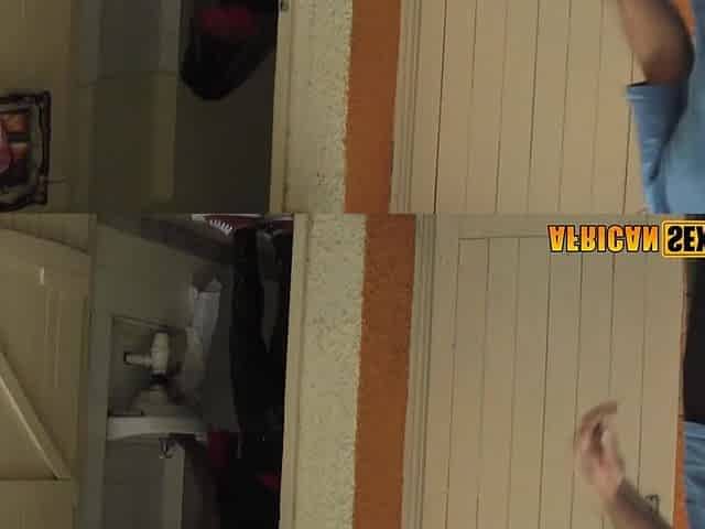 Screwing my afro roommates face mid laundry