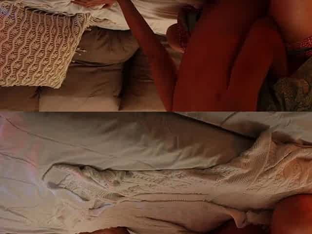 Sensual lovemaking on a romantic evening