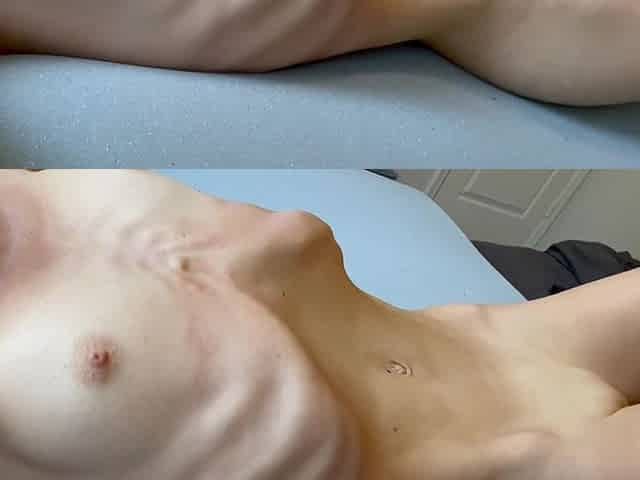 Abs Worship with Muscular Fit Skinny MILF