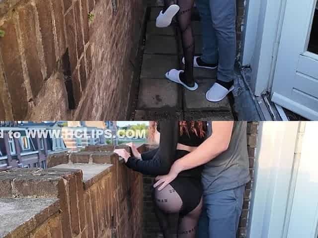 Young Wife Cheating On Balcony