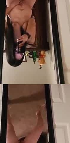 April mirror selfie masturbating