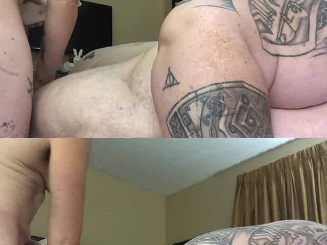 MILF Loves Mega Fat Men and Rubbing Her Pussy on Their Massive Bellies!
