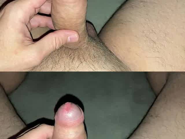 Just me masturbating at night from soft to hard smutty spunk flow