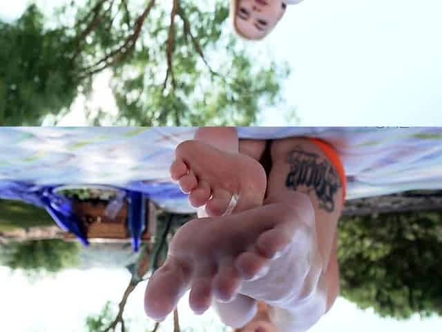 Naughty Cubbi Thompson Gives Her Feet A Lick