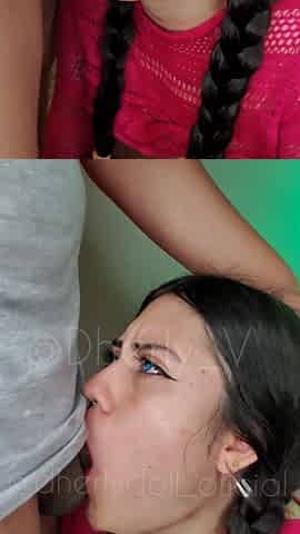 Deepthroat and Sloppy Blowjob, My Sister-in-law Is a Very Horny Girl