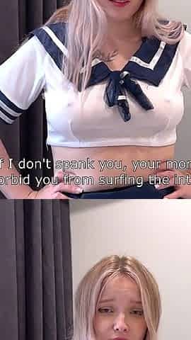 My Stepsis Is a Hot Student! - Spanking, Big Tits, Rough Sex and Cum in Mouth