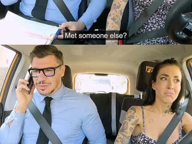 Fake Driving School Italian MILF public sex outdoors