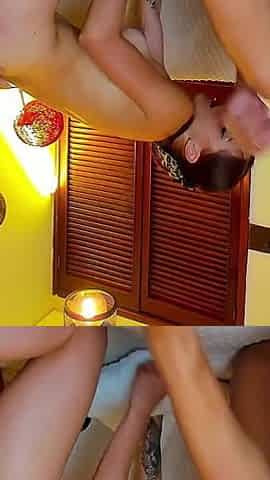 Wet Pussy Dripping on Her Tongue