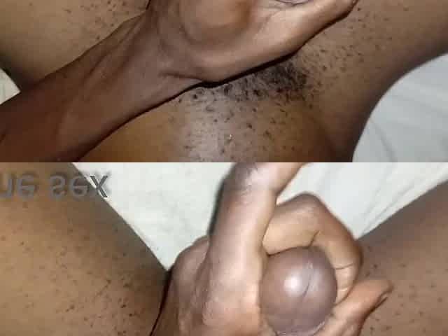 manual stimulation leaving twine sex's butt wide open