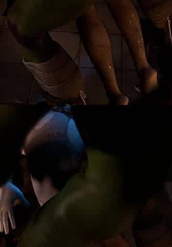 3D BBW Asian MILF Got Her Pussy Fucked so Hard by Huge Monster Dick