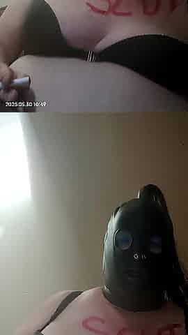 big beautiful woman TV smokin' and playing with a sex tool