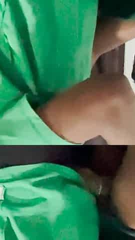 Petite African Teen Lovet Rides Cowgirl and Takes Big Dick Standing in School Uniform