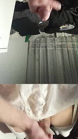 Masturbation with a fake knob in the butt