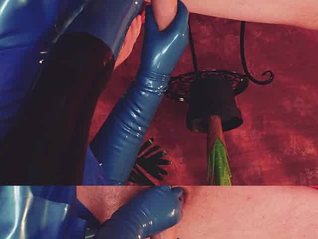 Latex Rubber Headmistress Likes to Do TUGJOB in Fetish Lengthy Gloves.