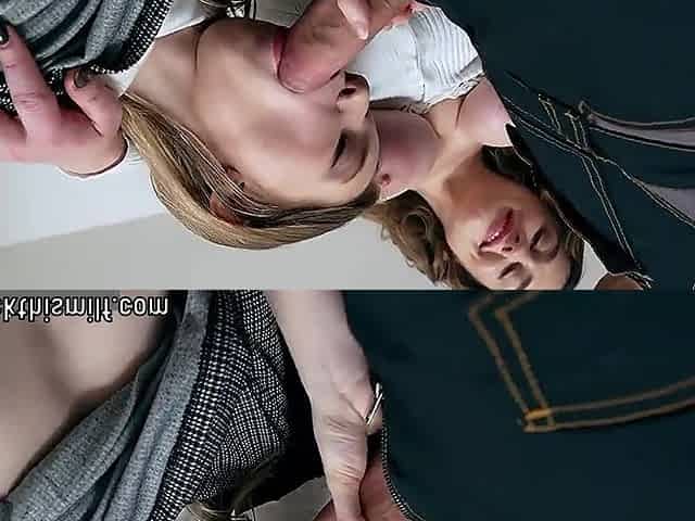 Threesome with Busty MILF and Petite Stepdaughter