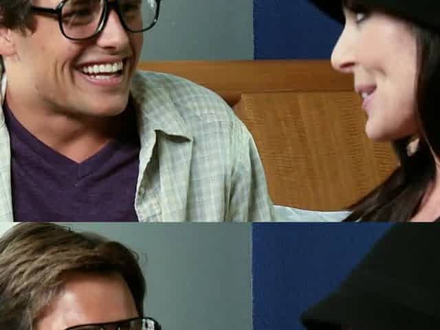 Brunette MILF Kendra seduces nerdy guy - Big tits in amateur hardcore