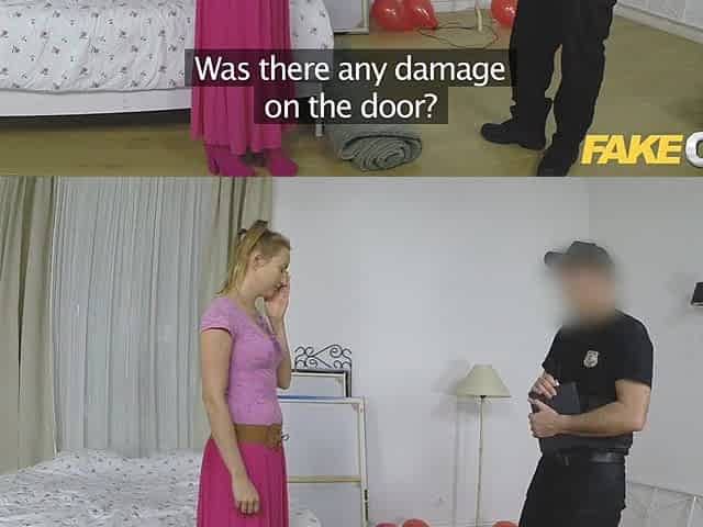 Fake Cop Policeman bangs pigtailed home alone lady
