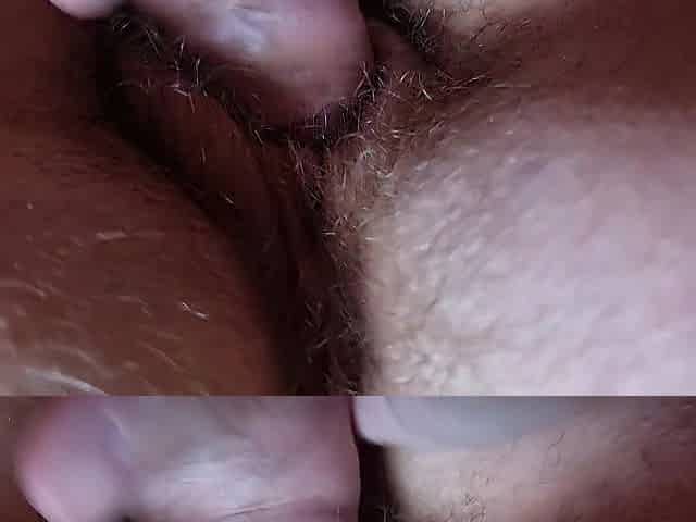 My soaked snatch quickie creampie... it oozes over large pussylips