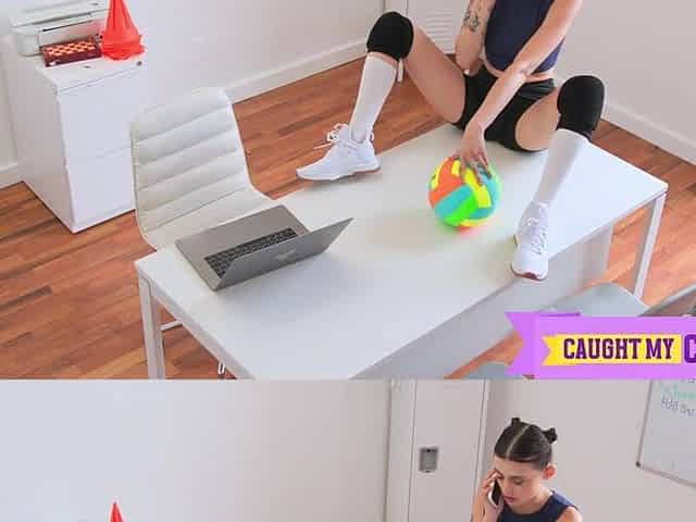 Hotblooded Sportball Vixen Gal Windell Gives Coaches Large Shlong a Spin - S1:E9