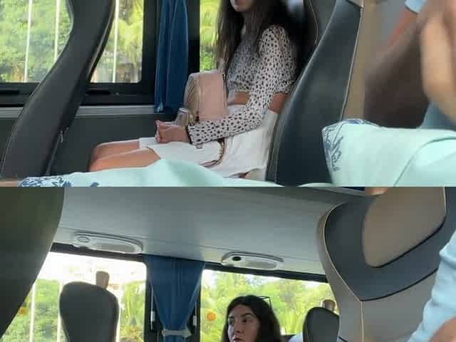 Public Bus Tugjob to Orgasm