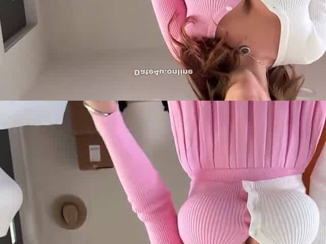 Busty babe hot POV porn video
