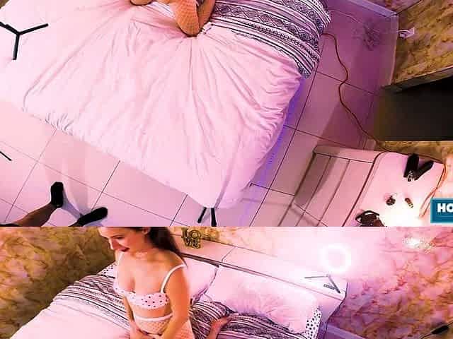Amateur gal Violet Spice screwed in her 1st casting sex