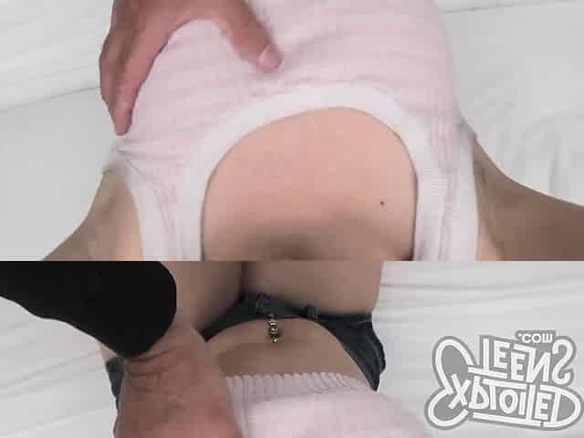 Watch this bulky dick slip in between some large natural t