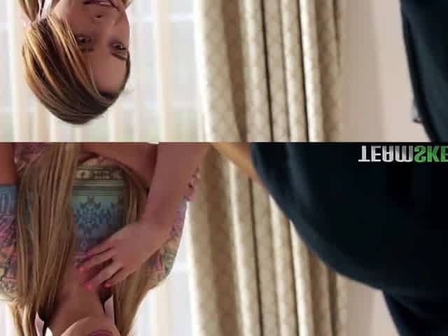 Skinny Kylie moans with each dick deep thrust