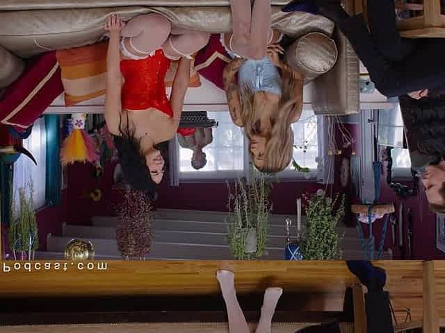 Scarlett Alexis and Ava Amira get banged during Podcast interview with Shawn Alff and Nathan Bronson