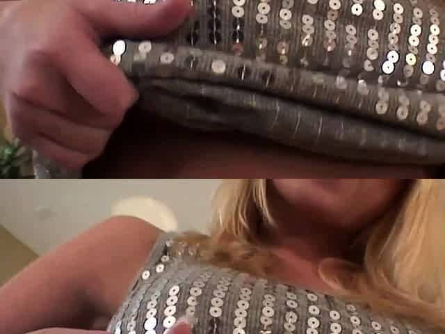 Ball sucking busty blonde slut