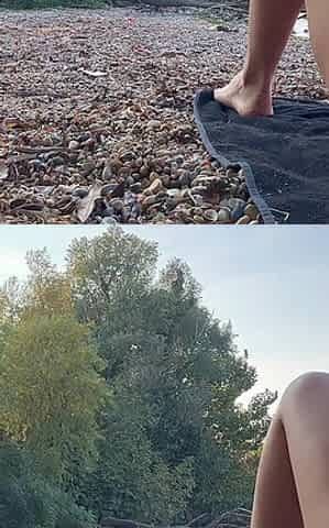 Nude Beach Tease: Helping a Voyeur Cum Hard