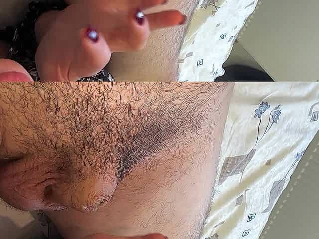 My God, how can u've such a tiny schlong? It's merely two cm.