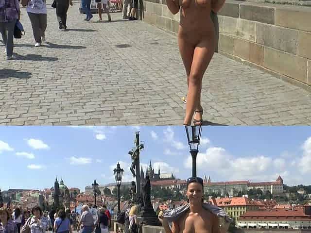 European blonde amateur babe banged in public pov