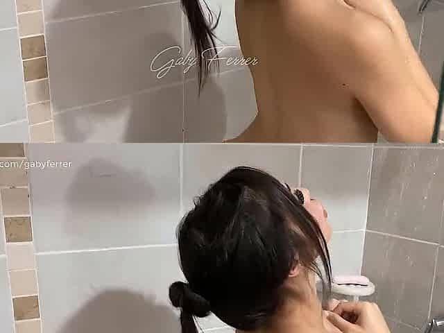 Washing all my sins away in the shower. Assist me scrubbing my back