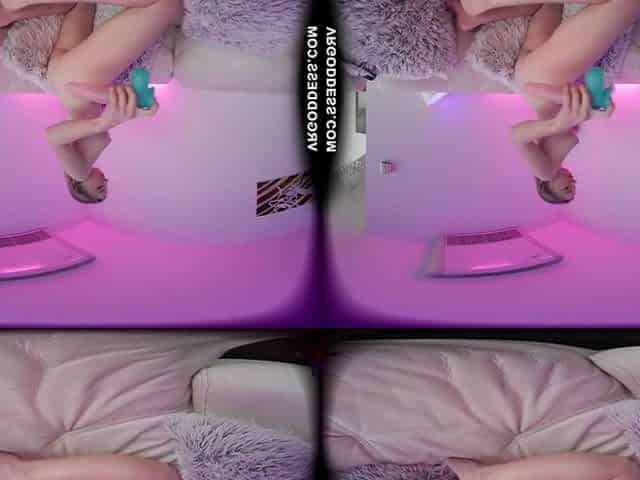 Kitty Kate Vaping And Dildo Masturbating On The White Casting Couch