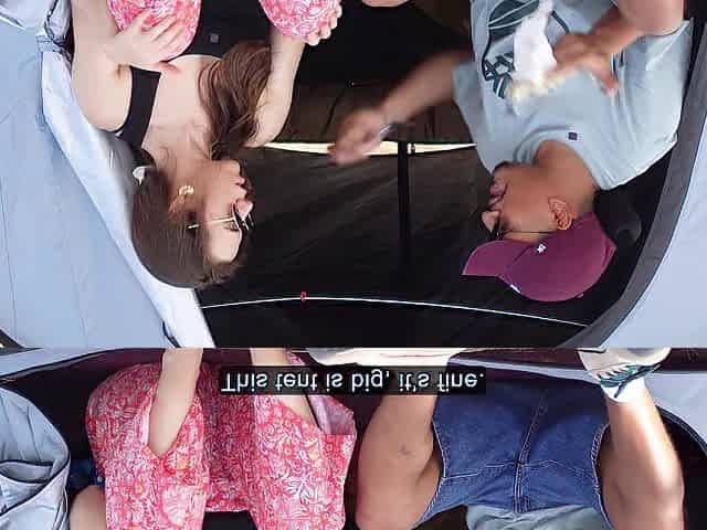 I catch my sister-in-law TOUCHING MY DICK in the tent