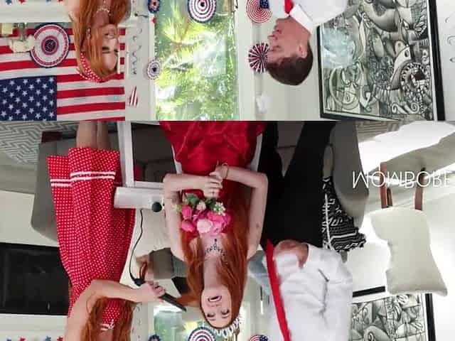 My fourth of July Freeuse Trio With Redhead Step Mama And Step Sis