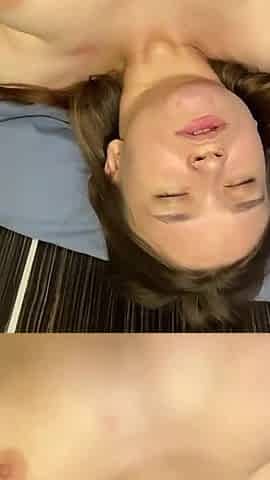 Stepbrother Without Further Words Lays Down in Bed with Stepsister and Fucks Her. Amateur POV Sex