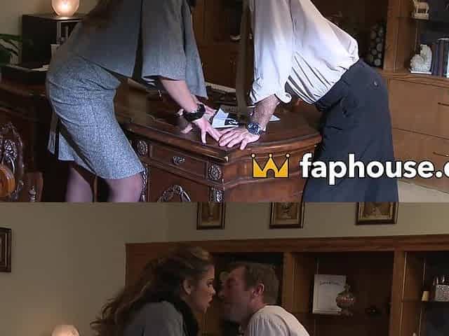 Very busty secretary heads raunchy after massive man milk-shotgun
