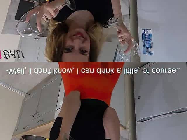 When my girlfriend was in shower I screwed her ally in nylons